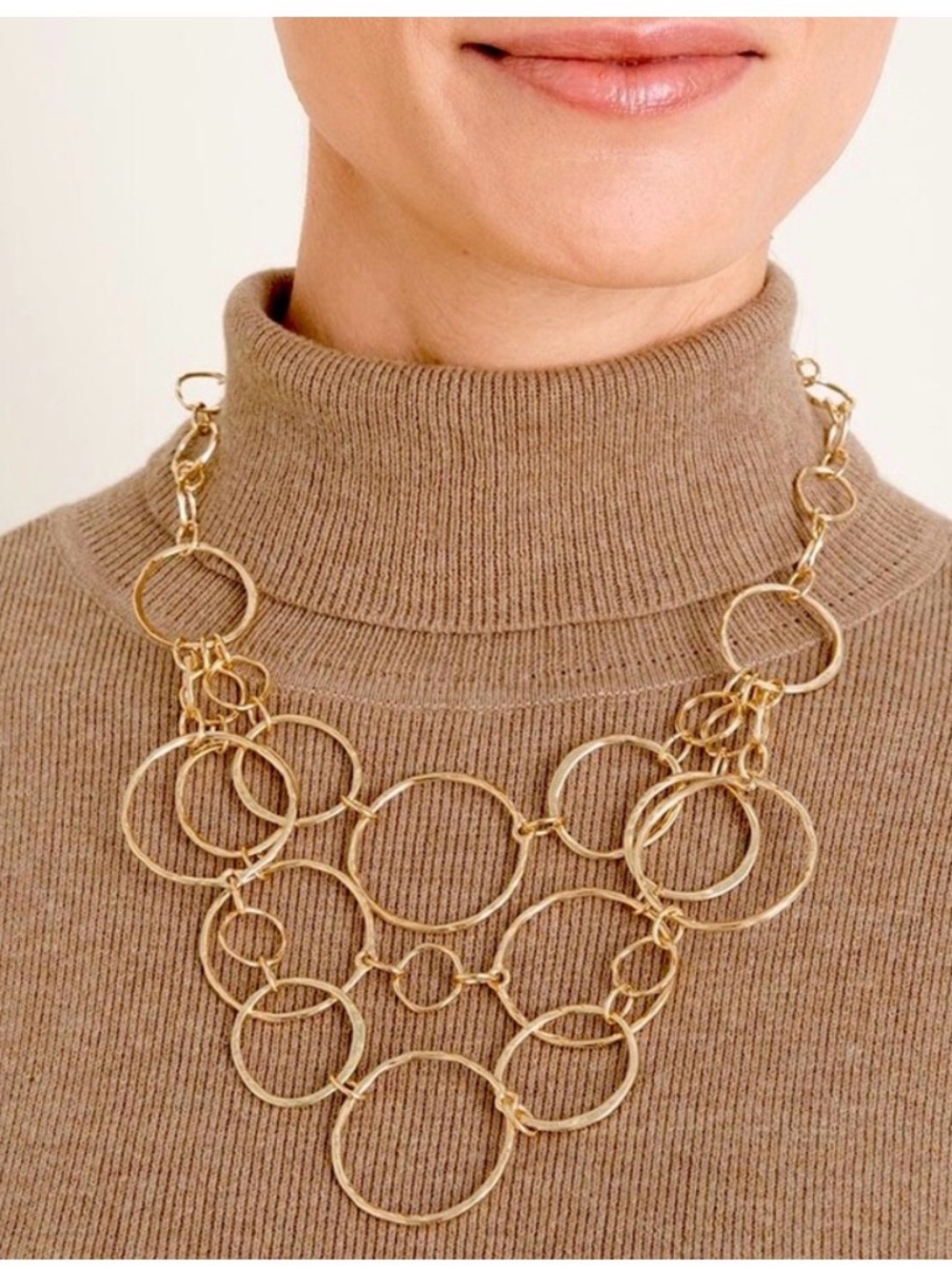 Chico’s Remi Short Multi-Strand Gold Necklace NWT